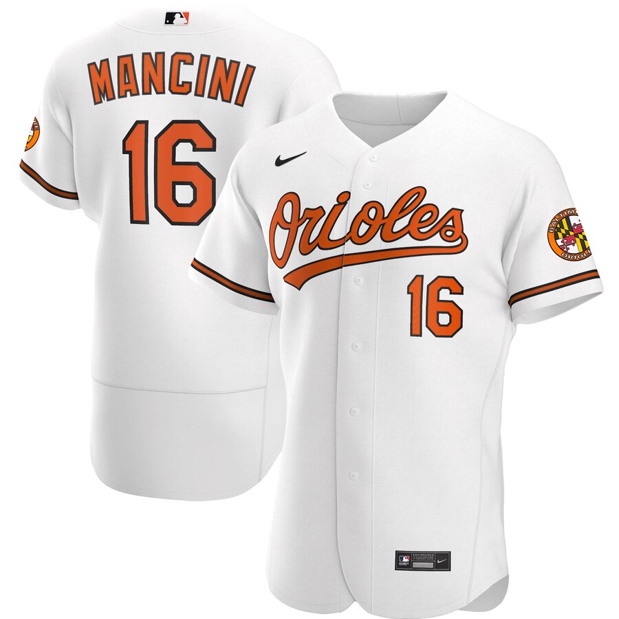 Baltimore Orioles 16 Trey Mancini Men Nike White Home 2020 Authentic Player MLB Jersey